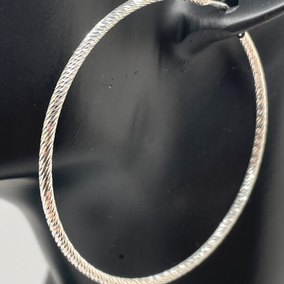 925 Sterling Silver Hoops - Picture 5 of 7
